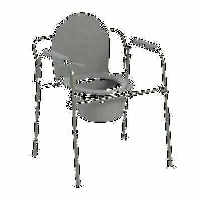 New In The Box Drive Medical 11148-1 Steel Folding Bedside Commode