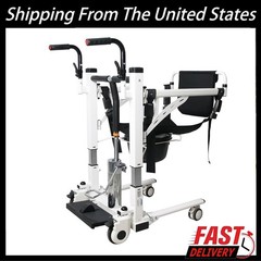 Patient Chair Hydraulic Patient Transferred Lift Wheelchair Height Adjustable US