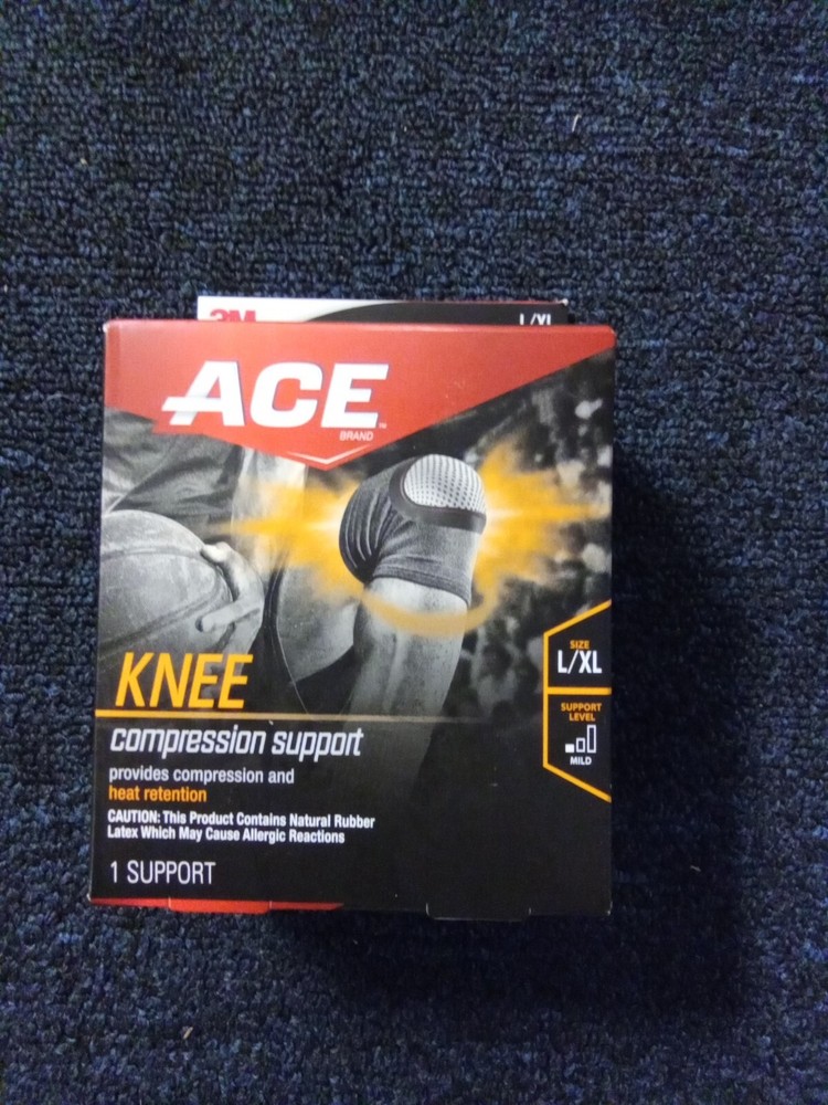 ACE Compression Knee Support Large / Extra Large Mild Support New In Damaged Box