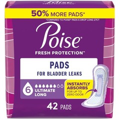 Poise Incontinence Pads 6 Drop Ultimate Absorbency Pads for Women Postpartum