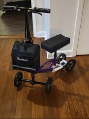 BlessReach 4-Wheel Knee Walker Foldable Handbrakes Storage Bag. Supports 300 lb