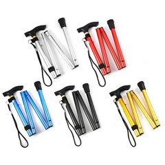 Comfkey Folding Lightweight Walking Stick – Adjustable Aluminum 33-37″, Black