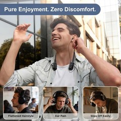 Rechargeable Neckband Hearing Amplifier for Conversation or Black02