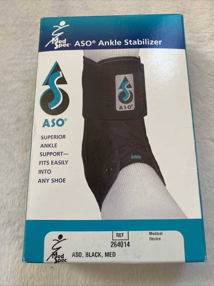 Med Spec ASO Ankle Stabilizer – Black, Size Medium