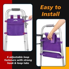 supregear Walker Side Bag, Multi Pocket Storage Pouch for Folding Walker, Wat…