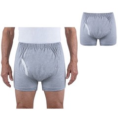 US Mens Underpants Washable Patients Cotton Underwear Wet Look Incontinence Need