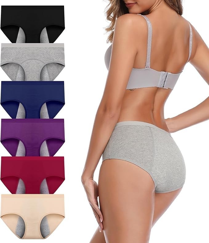 5 Pack High Absorbency Incontinence Underwear for Women Washable Leakproof Panti