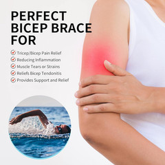 Bicep Tendonitis Brace Compression Sleeve Support, Upper Arm Brace Tricep Bicep
