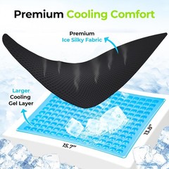 X-Large Cooling Gel Seat Cushion – Ideal for Back Pain Relief & Comfort