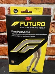 FUTURO Plus Size Firm Compression Pantyhose 20-30 mmHg Nude Support Hosiery