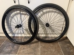 Pair 24” Wheelchair Wheels Flat-Free Tire KI Mobility Quickie TiLite