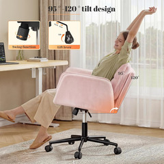 Criss Cross Chair, Flip-Up Arms & Adjustable Height | Velvet, Thick Foam Seat,36