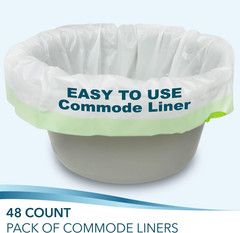Bedside Commode Liners for Portable Toilet Chair Bucket and Bedpan | Value Pack