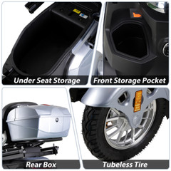 4 Wheels Electric Mobility Scooter 800W 60V20A Heavy Duty All Terrain for Senior