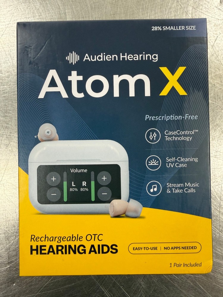 Audien Hearing Atom X Rechargeable OTC Hearing Aids