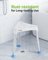 Space-Saving Triangular Shower Chair for Elderly and Disabled 400 lbs Adjusta…