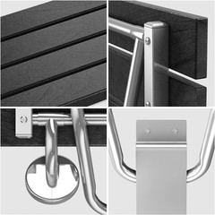 Folding Shower Seat & Chair Wall Mounted for Adults, Fold down Shower Bench & St