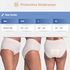 Women’s Pull On Absorbent Disposable Underwear, Tan, Large, 15 Count