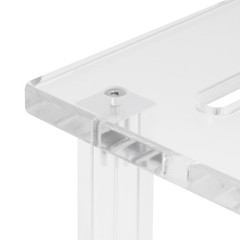 200kg/440.92 lbs Acrylic Shower Bench Bathroom Shower Stool with Storage Shelf