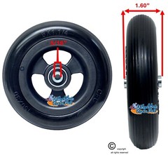 Set of 5″ or 6″ Wheelchair Caster Wheels With 1.60″ Hub and 5/16″ Bearings