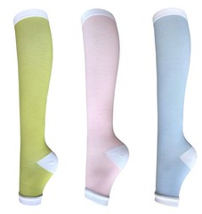 WOGOSVOR 3Pairs Open Toe Toeless Compression Large-X-Large, Mix Color