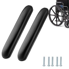 Padded Armrest Cushions for Wheelchairs & Transport Chairs – 13-7/8″ Black (1 Pa