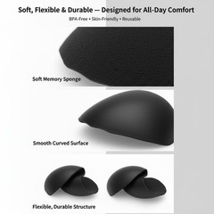 6 Pcs Toe Inserts for Shoes Too Big,Black Shoe Filler Small, Black-6