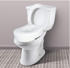 Economy White Plastic Raised Toilet Seat 5″ Height up to 300 lbs