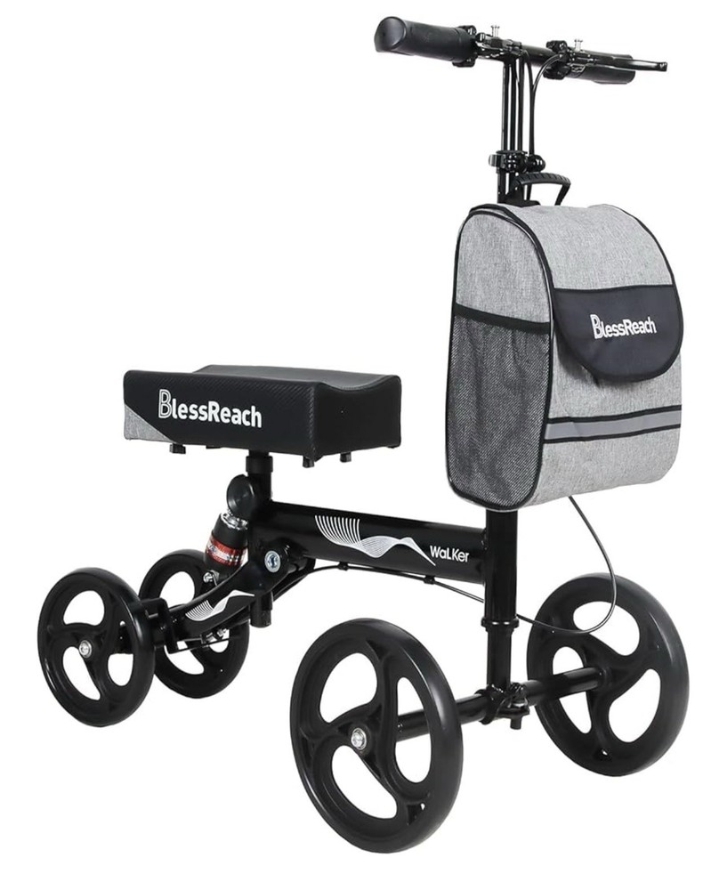 BlessReach Steerable Knee Walker Medical Scooter for Foot Injuries Adults