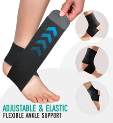 Ankle Support Brace for Men & Women, Adjustable Compression Strap for Sprains,