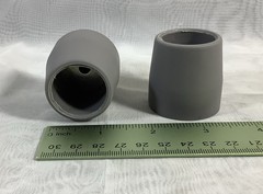 Universal Walker Mobility Caps 2 Pack Gray 1” Diameter Opening 1.5” Bottom