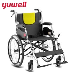 Yuwell H053C Folding Transport Manual Wheelchair Swing-Away Footrests 18in Seat