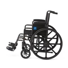 Medline Guardian K1 Wheelchair W/Swing Back Footrest & Desk Arms Lengt 18in Seat