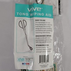 Vive Toilet Aids for Wiping Bottom – Tongs, Wiping Aid, Silver, Brand New/Sealed