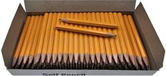 Comfort Axis Golf Pencils Bulk, Yellow Barrel 8.5cm Mini Pencils 144 Pack