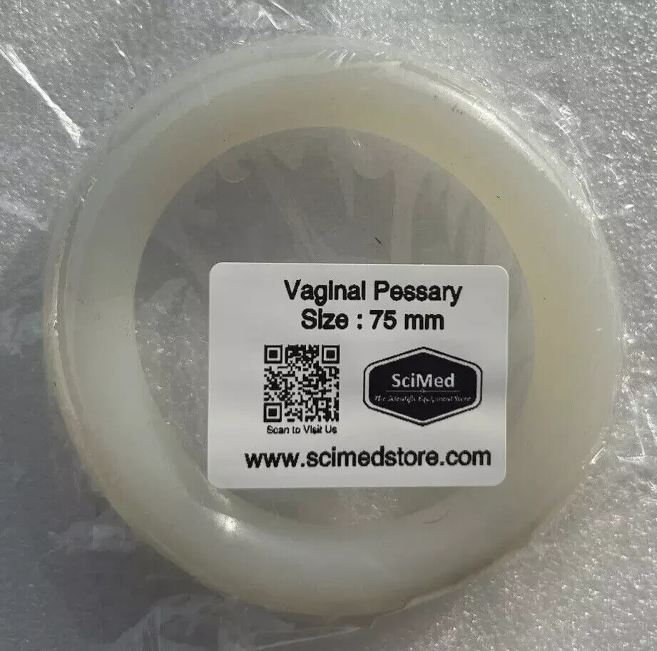 STERILIZED 75 mm White Pessary Ring 100% Silicone Pelvic Organ FDA USA SELLER