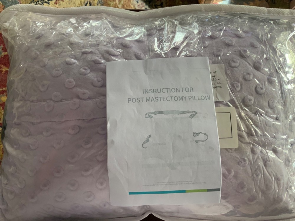 Brand New Treatment Mastectomy Recovery Pillow Purple Plush Support