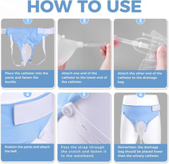 Wearable Urine Collection Bag Condom Catheters for Men, Reusable Portable Wearab