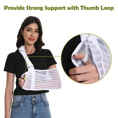 White Arm Sling Broken Arm Torn Rotator Cuff Shoulder Mesh Brace Men Women