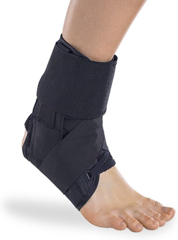 DonJoy Stabilizing Pro Ankle Support Brace, Black, XX-Small