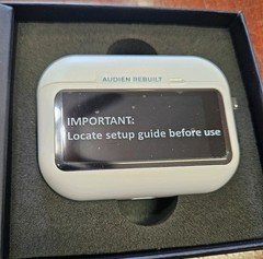 Audien Hearing Atom X CIC Rechargeable Digital 4-Setting UV Case Beige