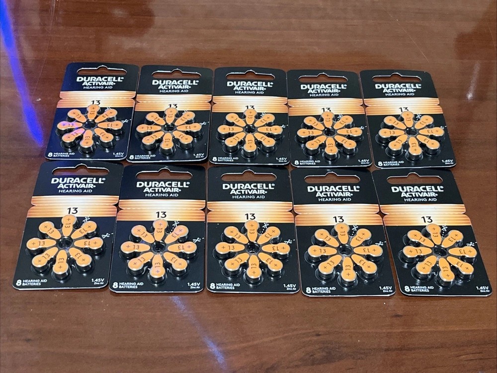 NEW 10 Pack Duracell Size 13 Activair Hearing Aid Batteries Exp 11/2029