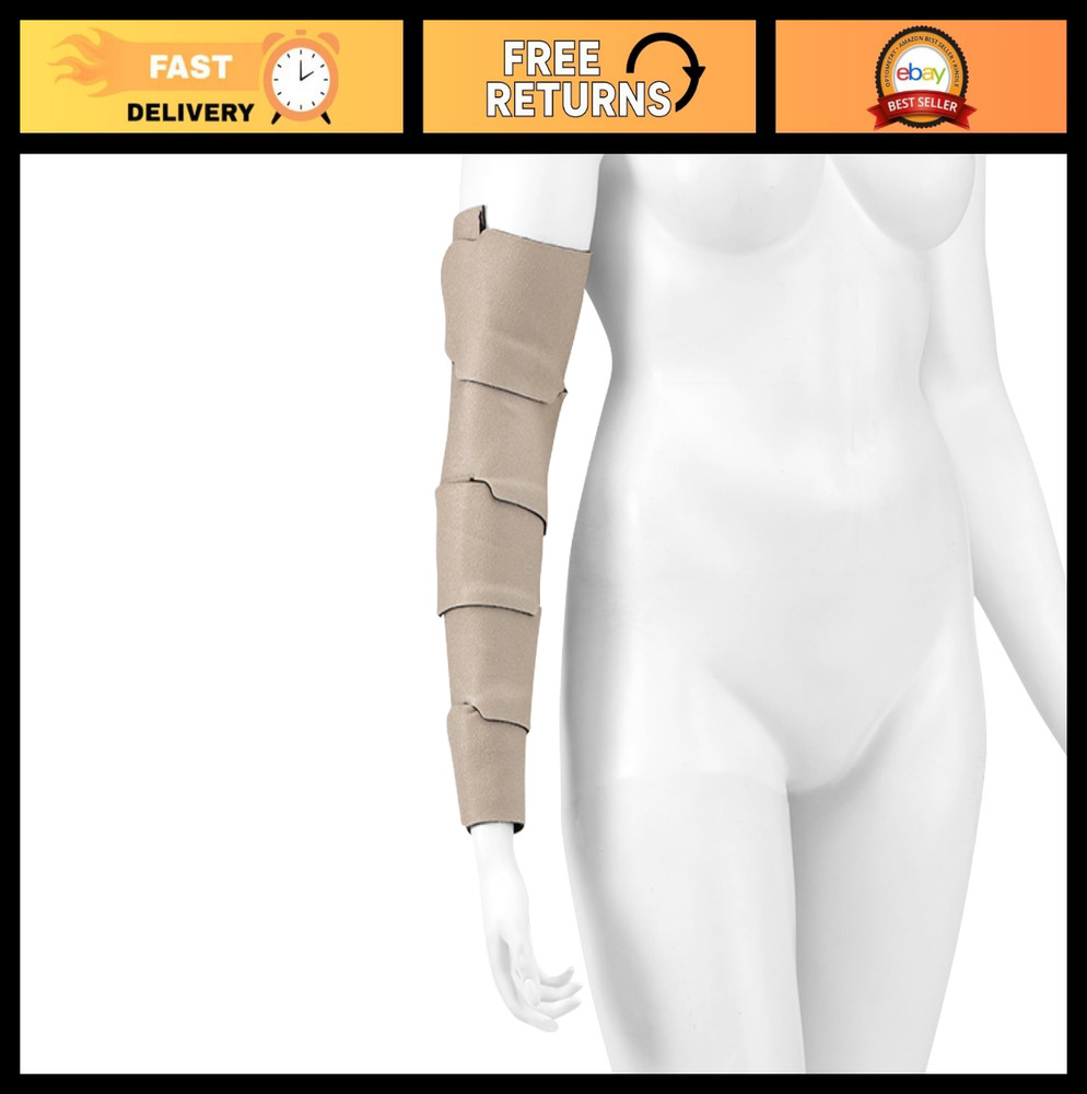 Reversible Medical Compression Arm Wrap – Short Stretch, Long, Beige/Black