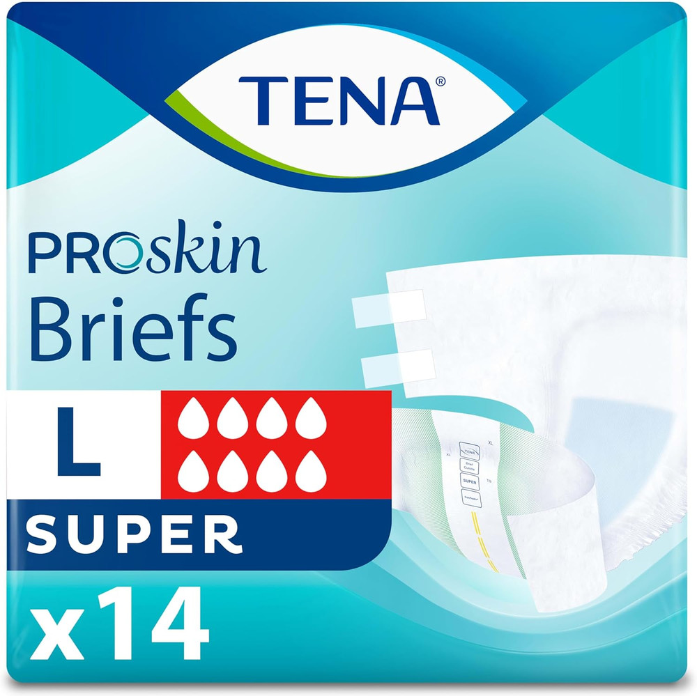 TENA Proskin Incontinence Super Briefs, Adult Diapers, Super Absorbency, Bladder