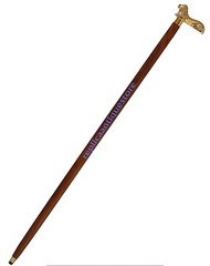 Lion Handel Brown Wooden Walking Stick-3 fold Wooden transit Adult Cane-37 inch