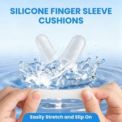 JUMPOW Gel Finger Cots Protectors, Finger Covers Caps Sleeves Silicone Flexib…