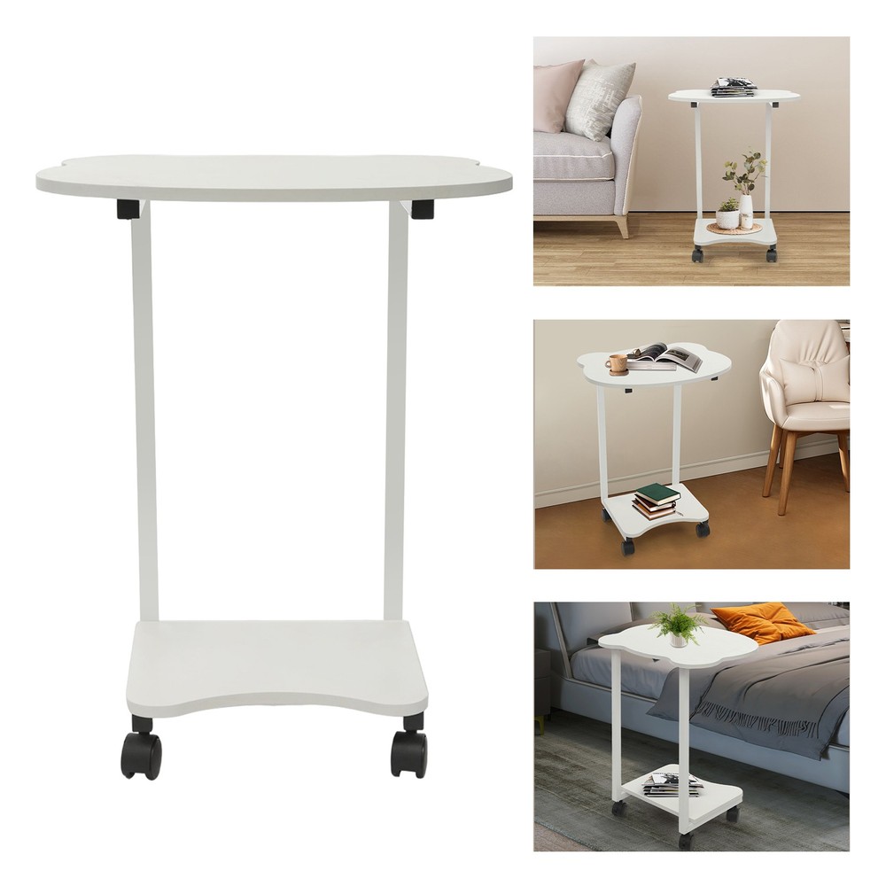 Over the Bed Side Table Wheels Hospital Overbed Rolling Tray Bedside USA