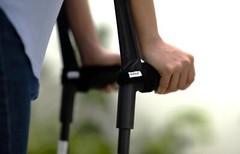 Forearm Crutches for Adults (X2 Units, Open Cuff), Adult Crutches Adjustable wit