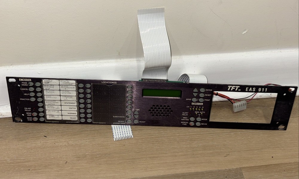 TFT EAS 911 Emergency Alert System Encoder/Decoder Front Panel Only