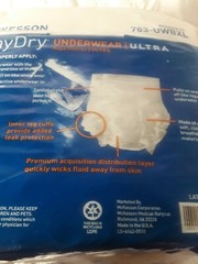 McKesson Stay Dry Underwear Ultra 783-UWBXL XL 58″-68″ 14 Count